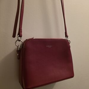 Elegant Dark Red Crossbody Bag